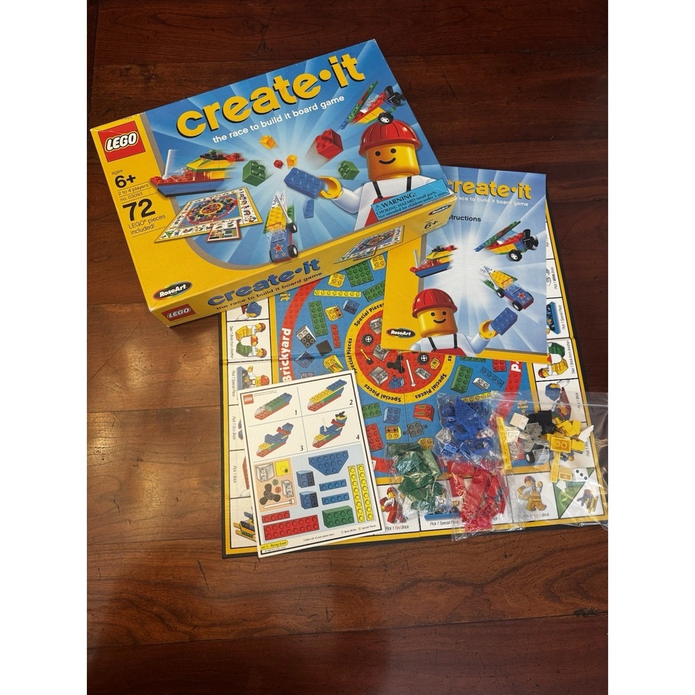 LEGO Create It: The Race to Build It Board Game New in Box RoseArt 03093